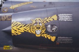 Detalle cуmico en la toma de aire de un Mirage F-1